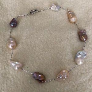 Baroque fresh water pearls with stainless spacers